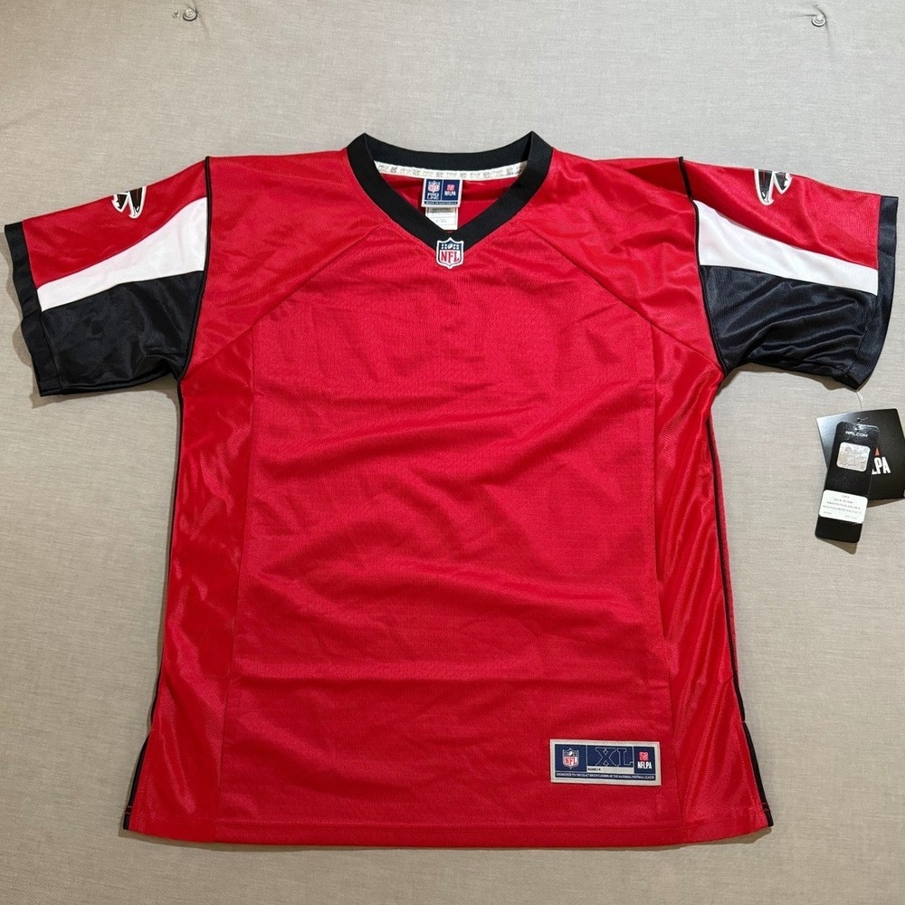 NFL Pro Line Atlanta Falcons Youth XL‎ Football Jersey Red Black Short Sleeve